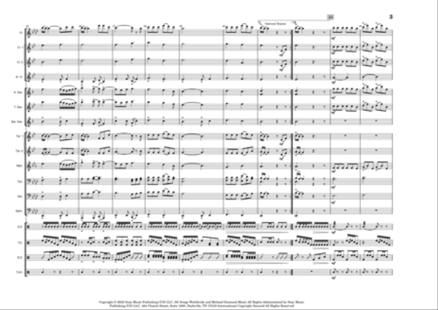 Hold My Hand Marching Band scores gallery preview page 3