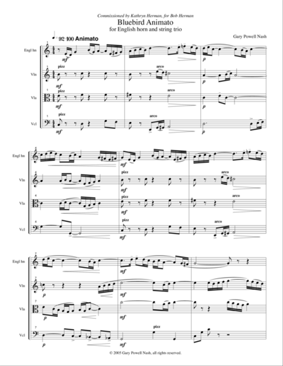 Bluebird Animato Small Ensemble scores gallery preview page 1