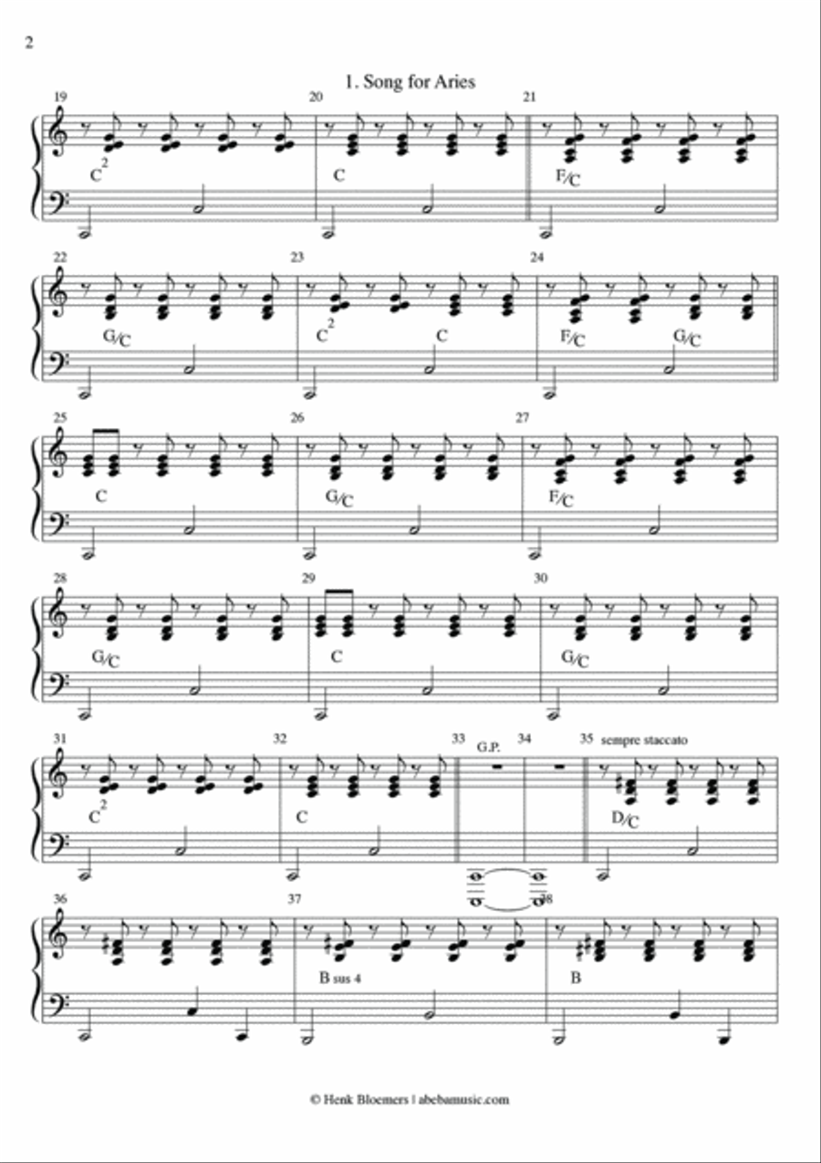 Songs of the Zodiac (full album) Piano Trio scores gallery preview page 6