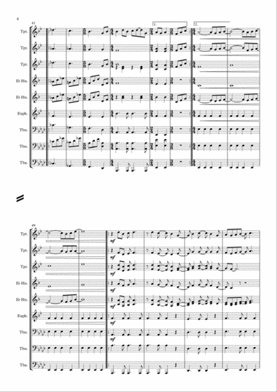 Here Comes The Sun Brass Ensemble scores gallery preview page 4