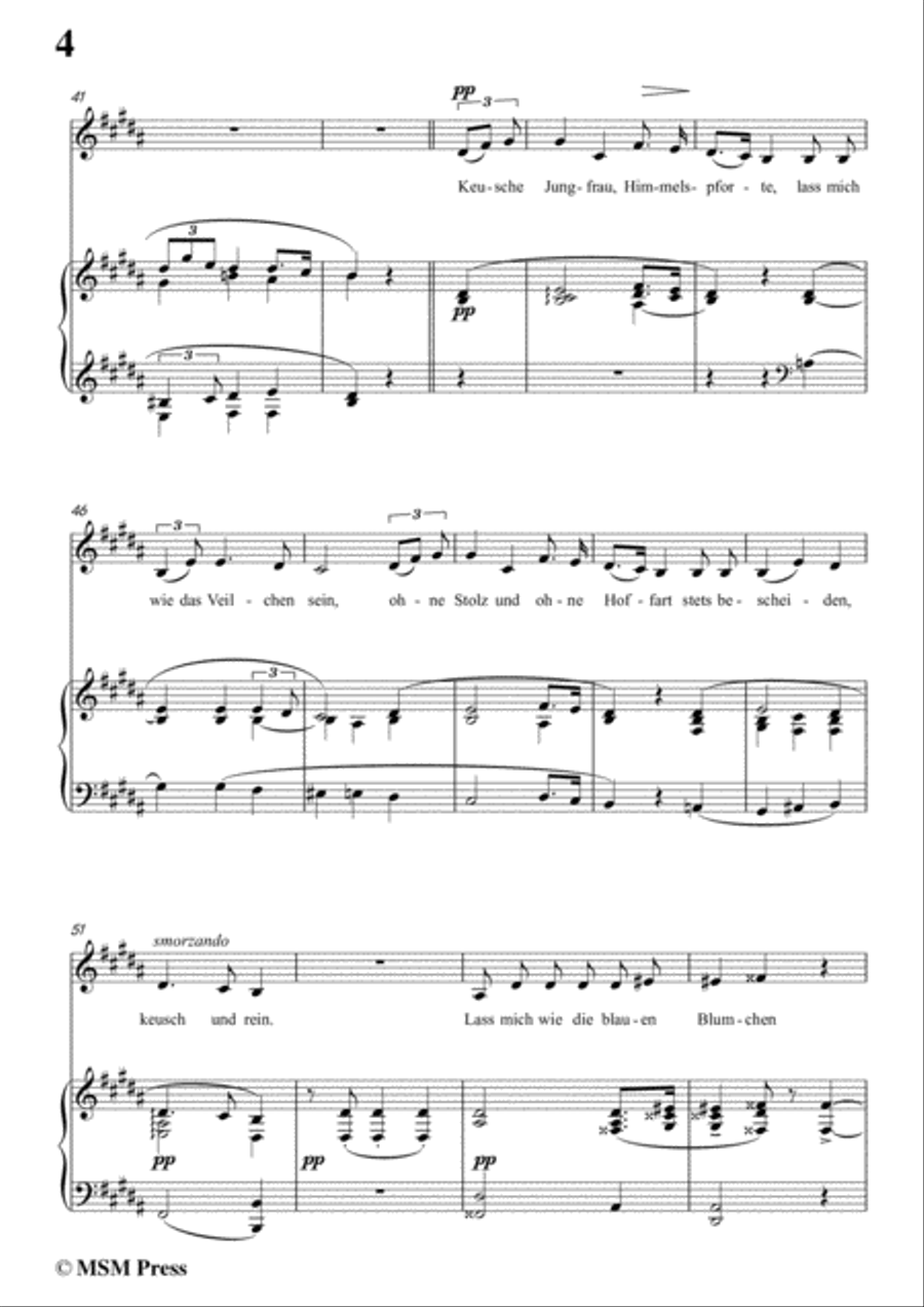 Liszt-Das veilchen in B Major,for Voice and Piano Voice Solo scores gallery preview page 6