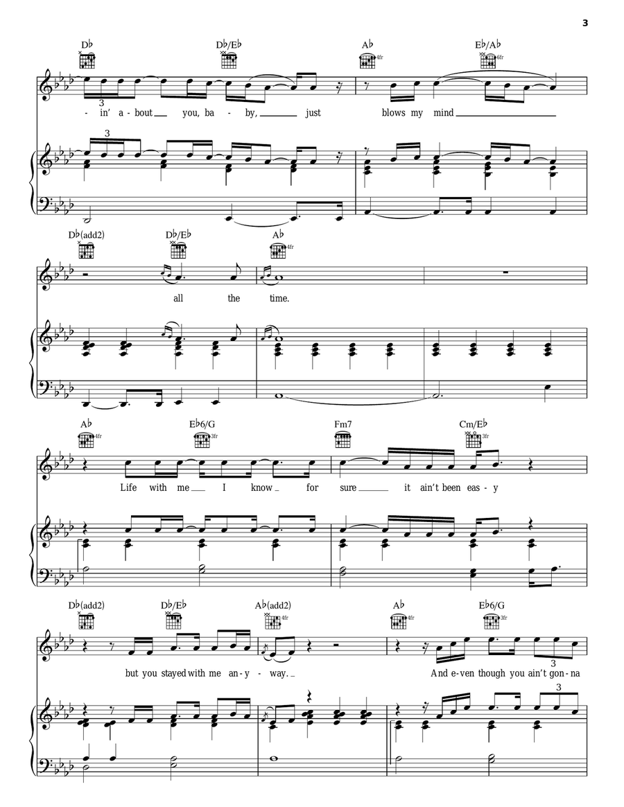 My Love My Love Piano, Vocal, Guitar scores gallery preview page 3