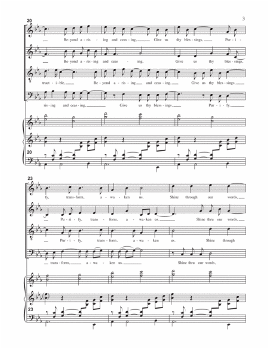 Light of Heaven 4-Part scores gallery preview page 4