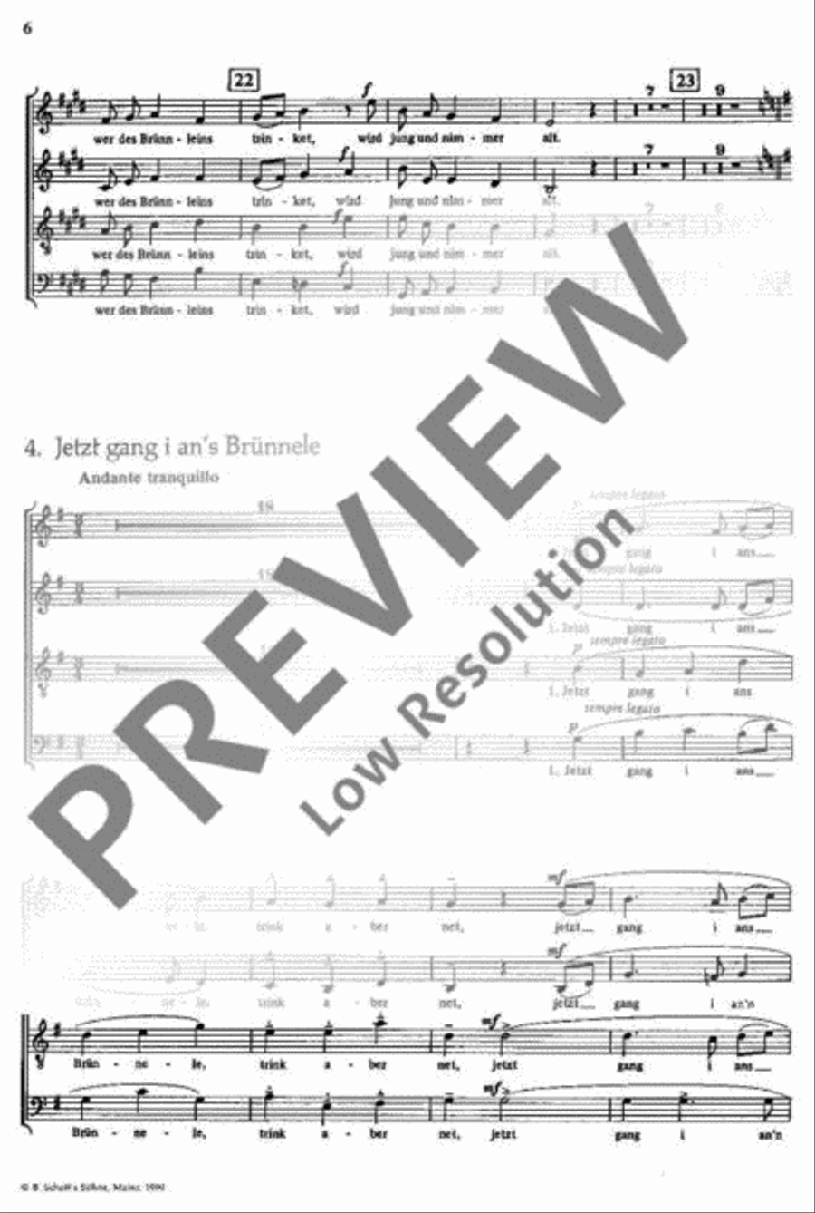 Die Brünnlein, die da fließen 4-Part scores gallery preview page 7