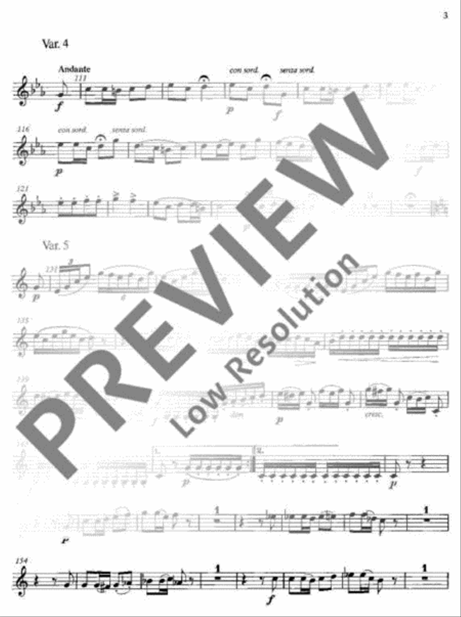 Variations of a Swiss Folksong Horn scores gallery preview page 19