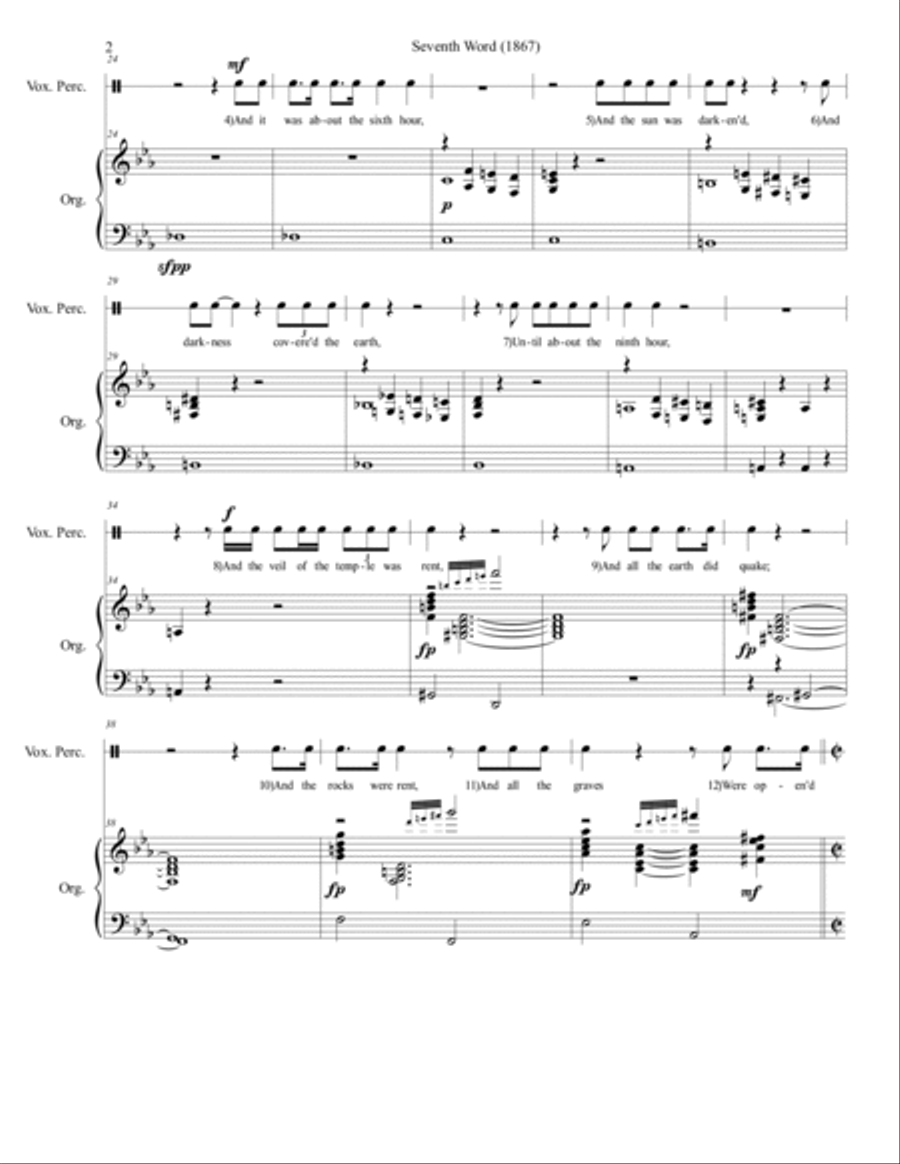 The Seventh Word - Earthquake - Chorale from The Seven Words of Jesus on the Cross (1867) Classical Guitar scores gallery preview page 2