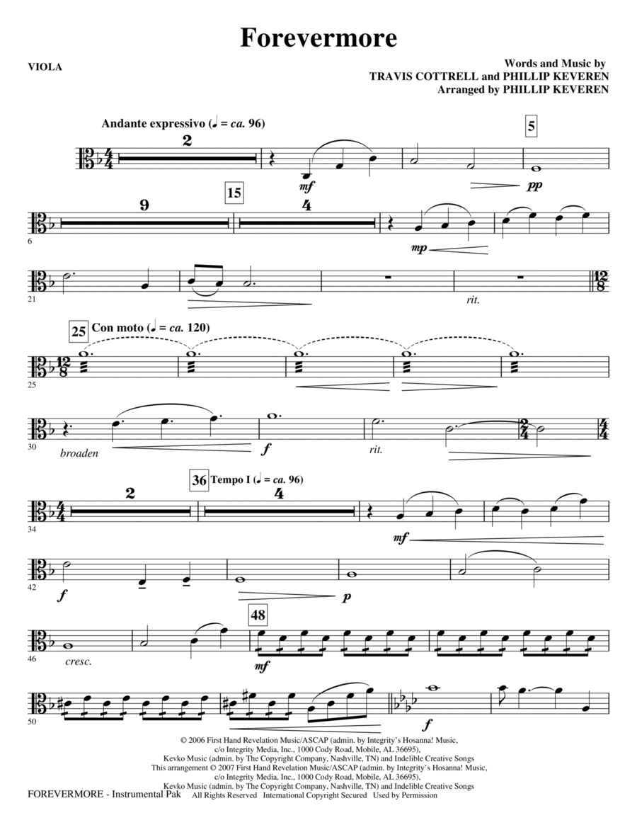 Forevermore - Viola Choir scores gallery preview page 1