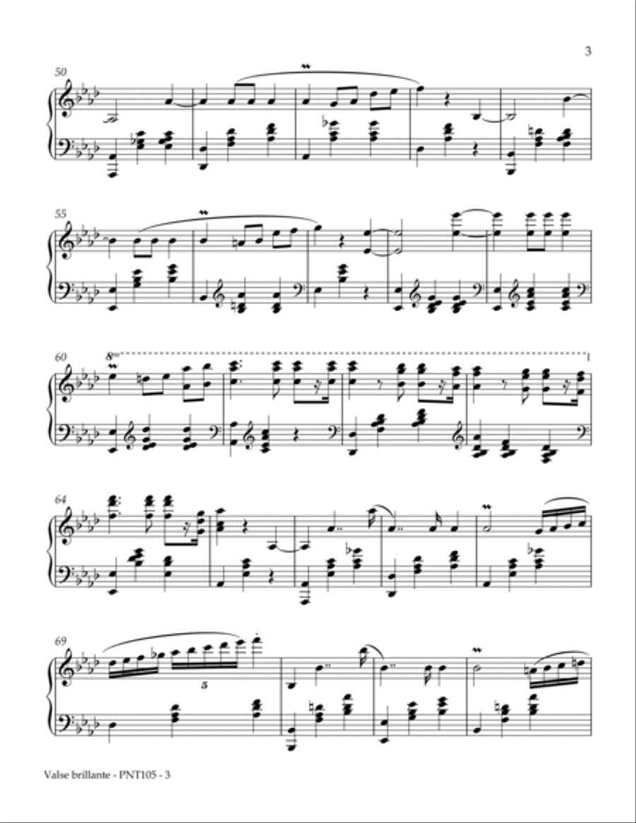Valse brillante in Ab major, Opus 34, No 1 Piano Method scores gallery preview page 3