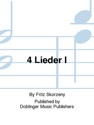 Book cover for 4 Lieder I