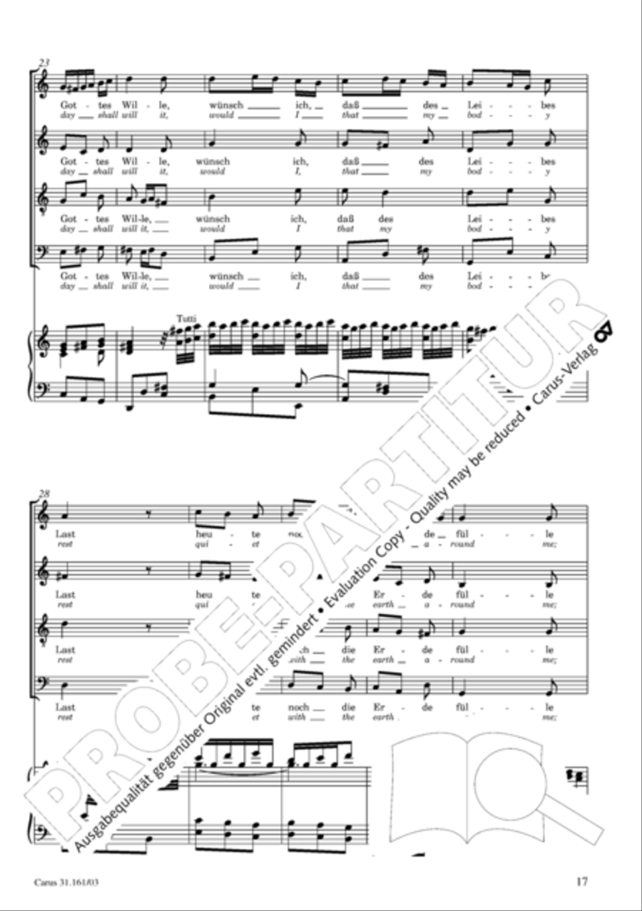 Komm, du susse Todesstunde 4-Part scores gallery preview page 18