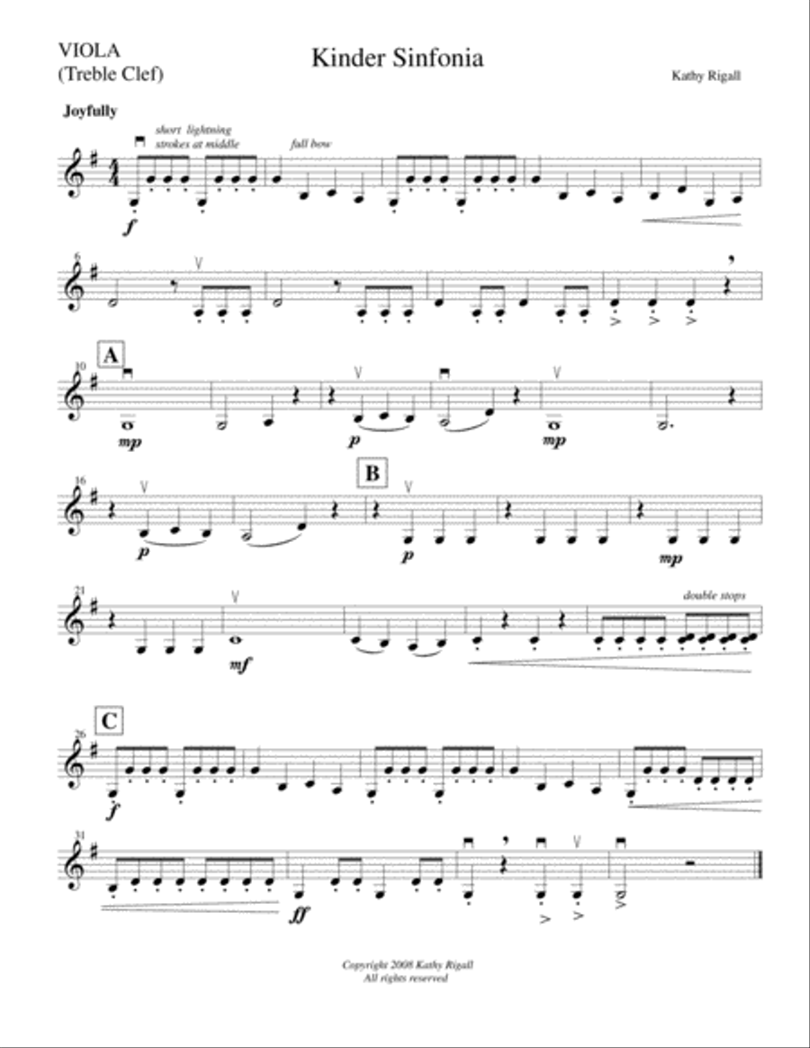Kinder Sinfonia for String Orchestra String Orchestra scores gallery preview page 5