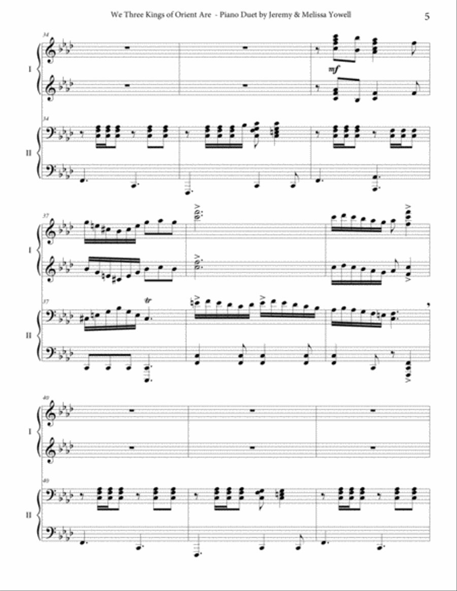 We Three Kings of Orient Are Piano scores gallery preview page 6
