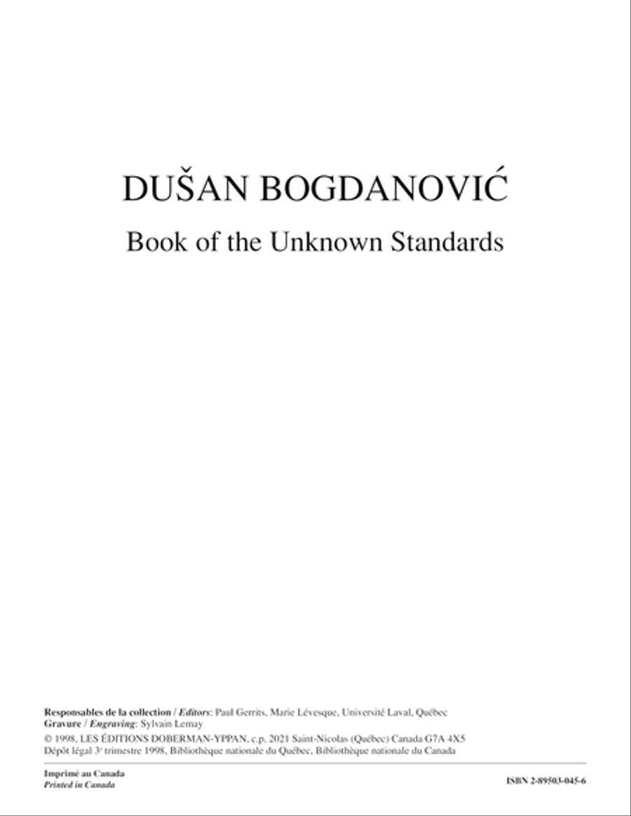 Book of the Unknown Standards Classical Guitar scores gallery preview page 1