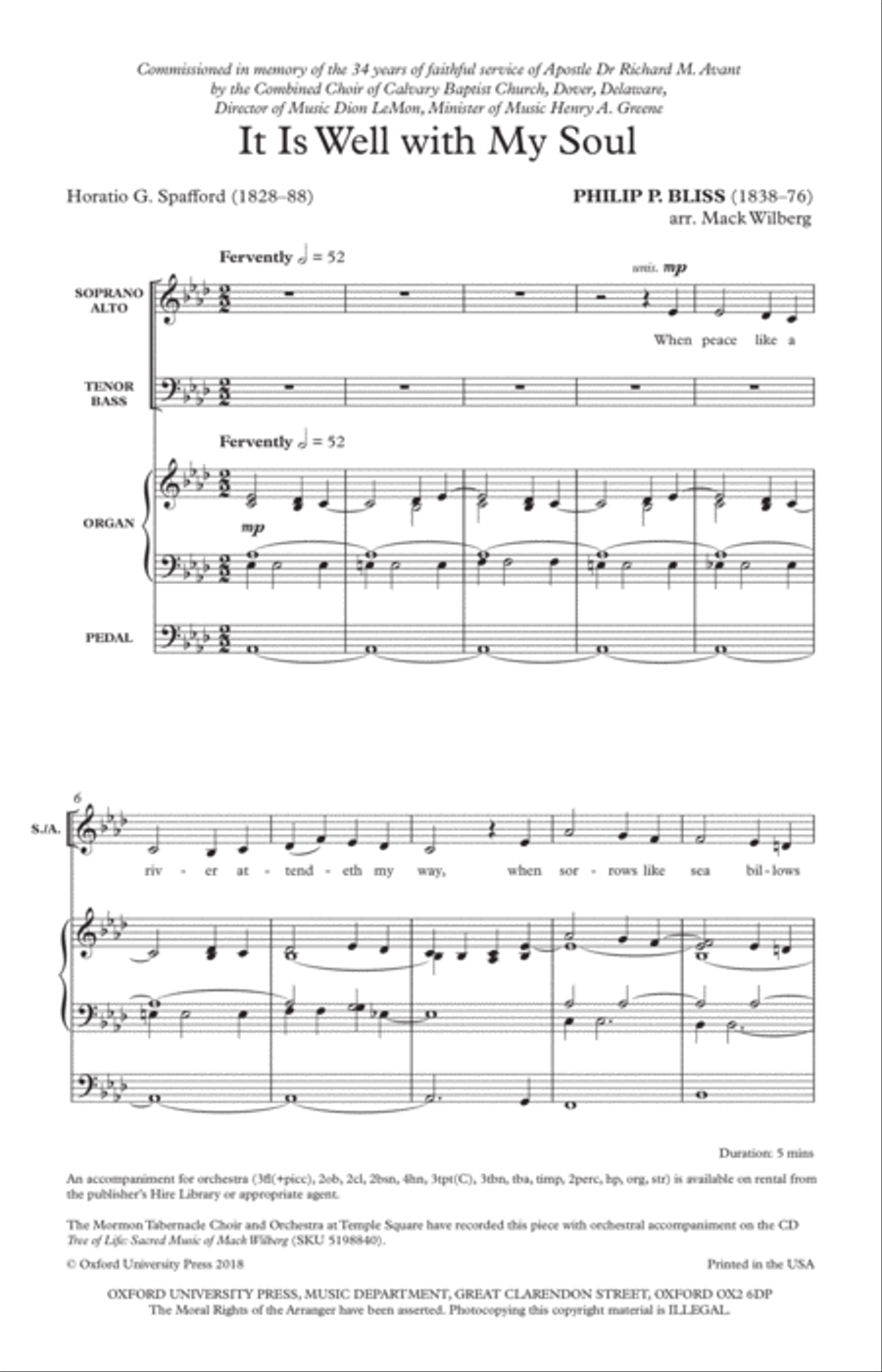 It Is Well with My Soul 4-Part scores gallery preview page 2