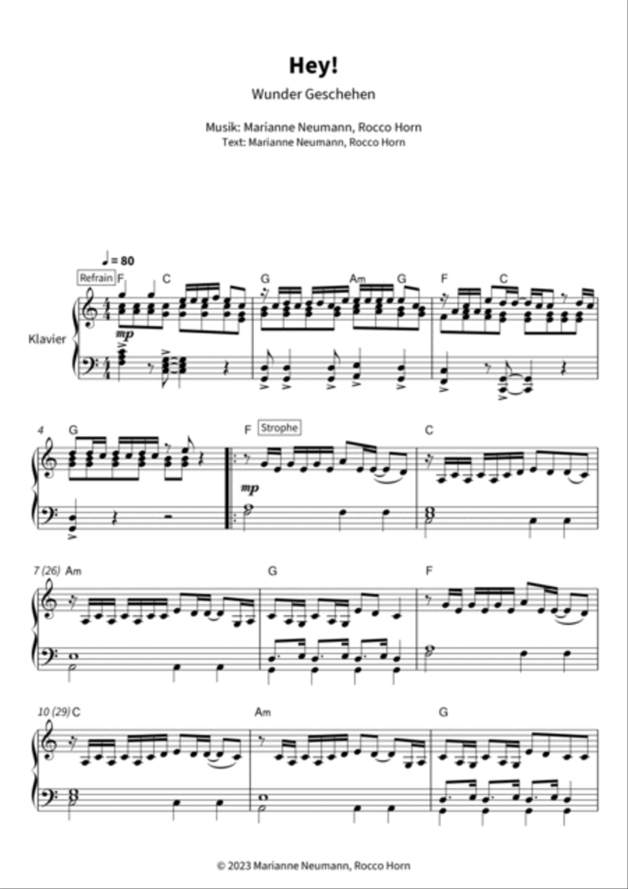 Hey! Piano Solo scores gallery preview page 3