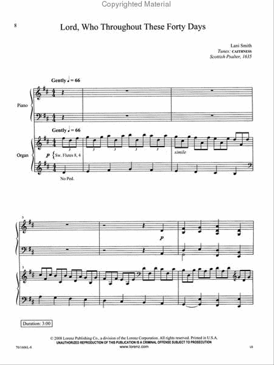 These Forty Days Organ scores gallery preview page 3