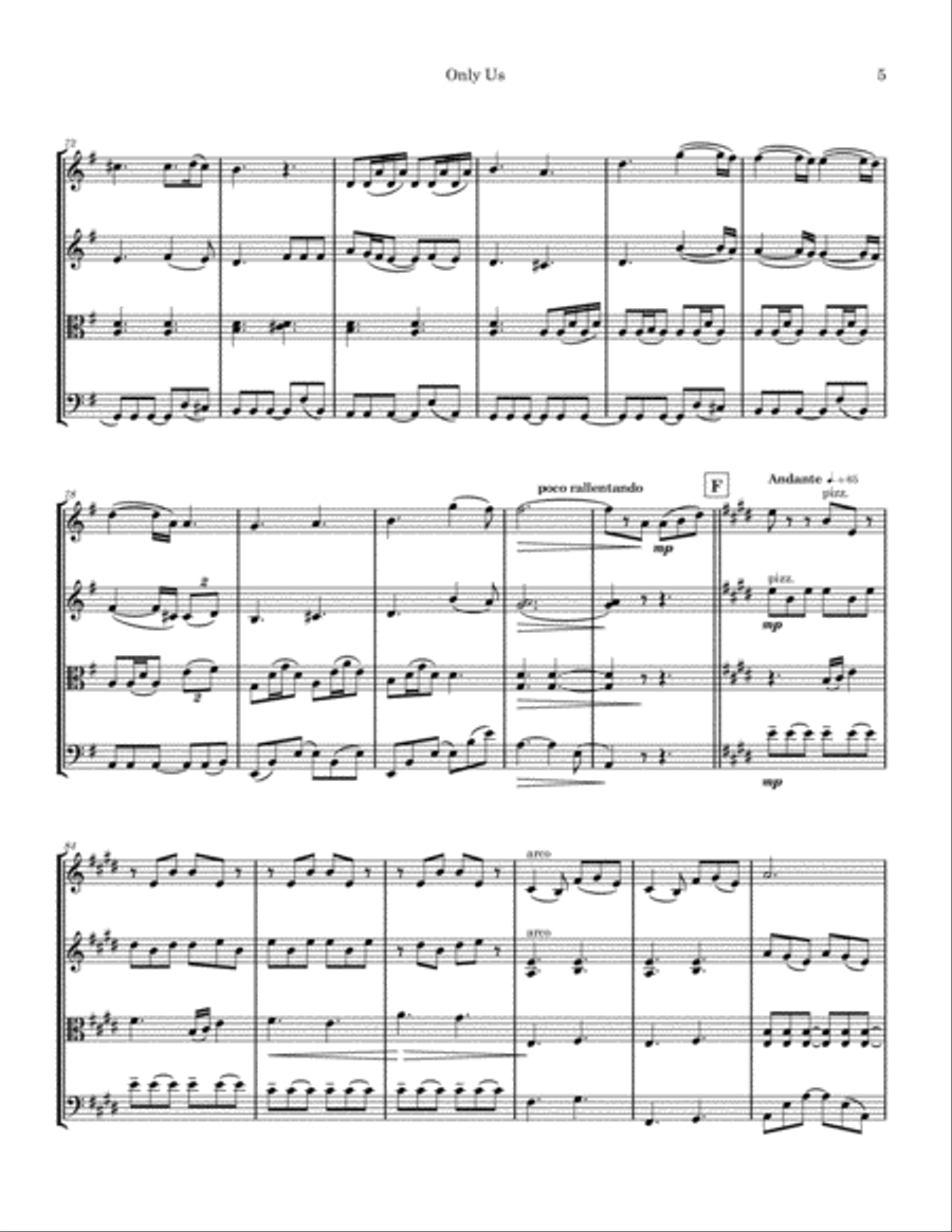 Only Us String Quartet scores gallery preview page 5
