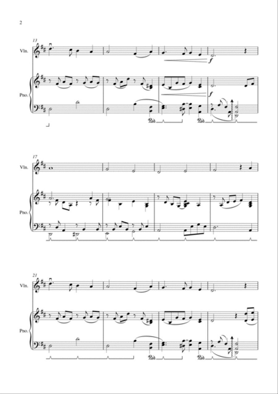 Home, Sweet Home (for violin and piano, suitable for grades 1-3) Violin Solo scores gallery preview page 2