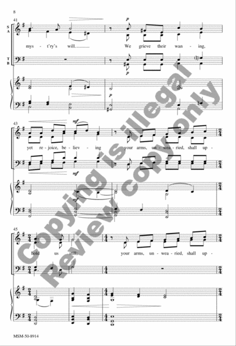 When Memory Fades (Choral Score) 4-Part scores gallery preview page 16