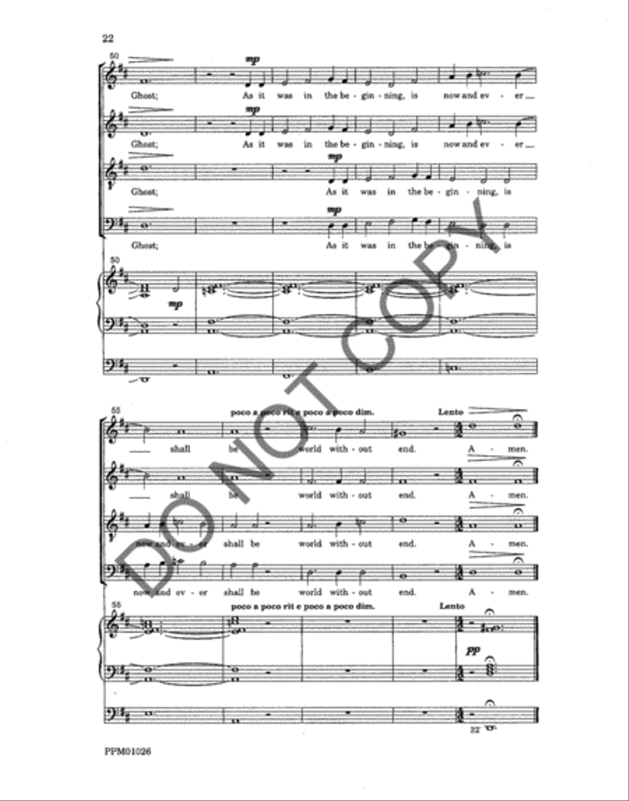 Magnificat and Nunc dimittis 4-Part scores gallery preview page 24