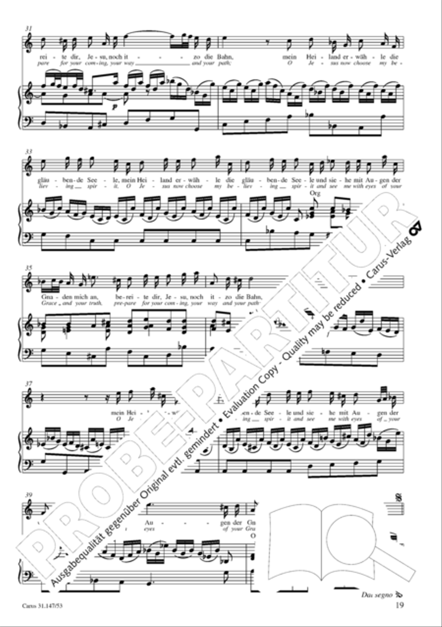 Heart and mouth and thought and action (Herz und Mund und Tat und Leben) (Herz und Mund und Tat und Leben) 4-Part scores gallery preview page 20