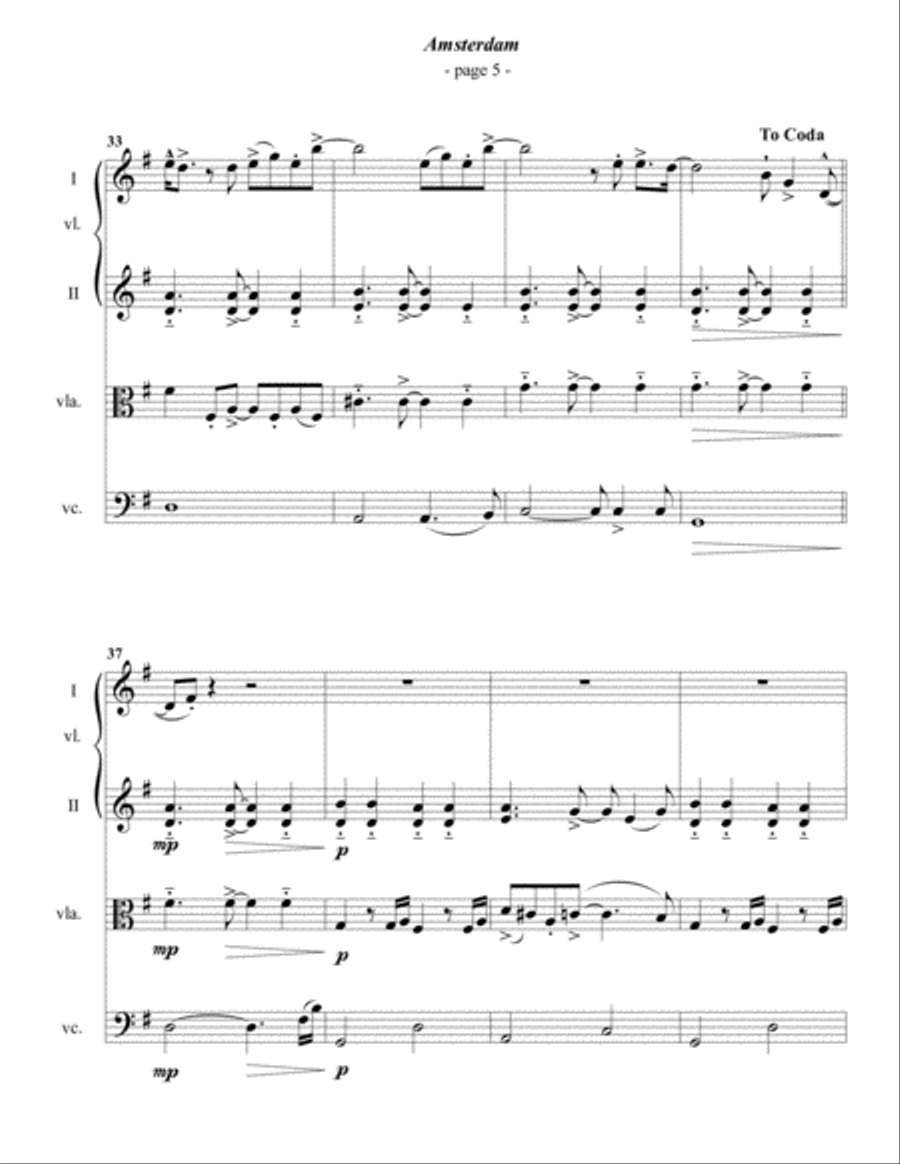 Amsterdam Amsterdam String Quartet scores gallery preview page 5