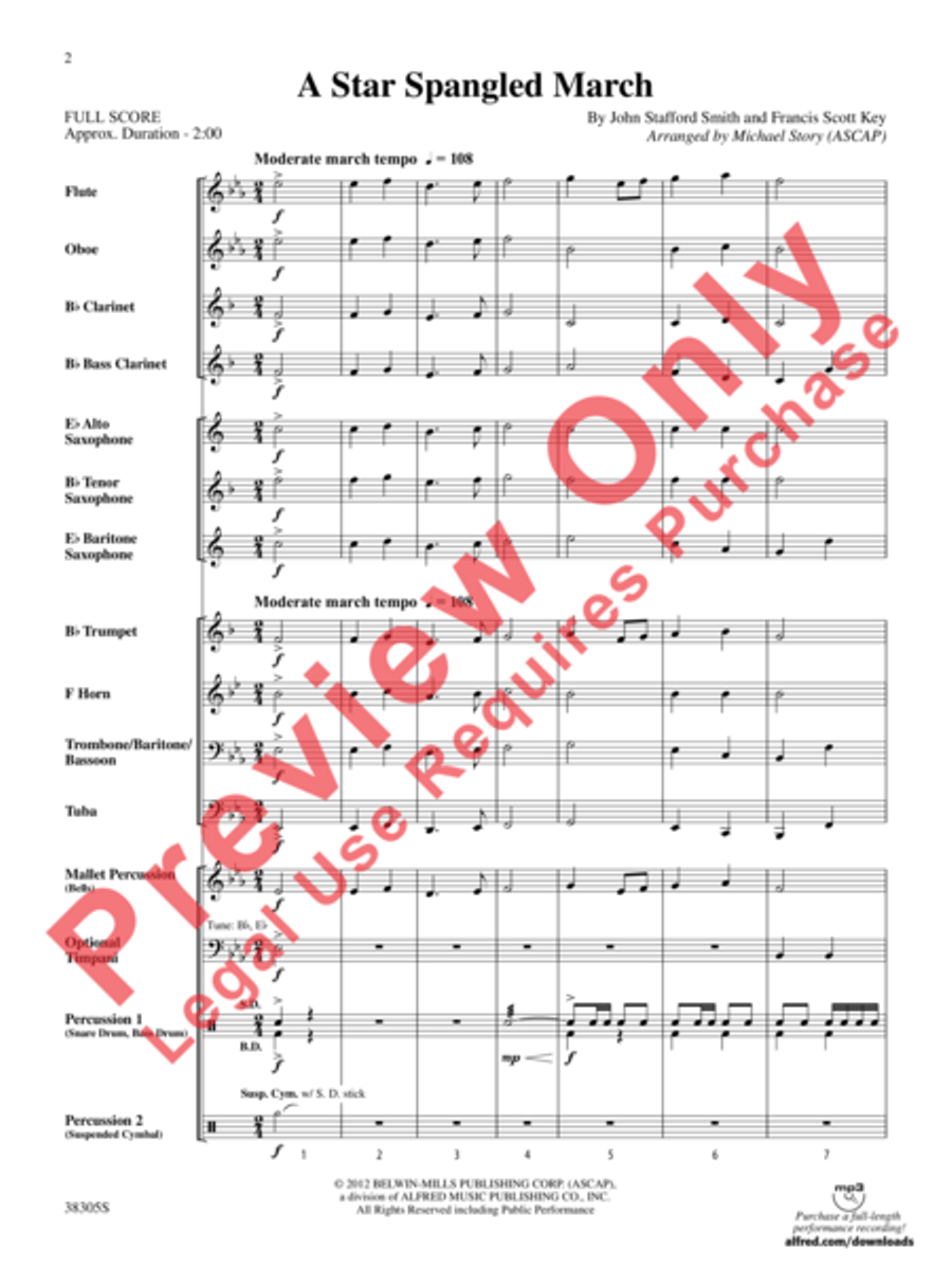 A Star-Spangled March A Star-Spangled March Concert Band scores gallery preview page 3