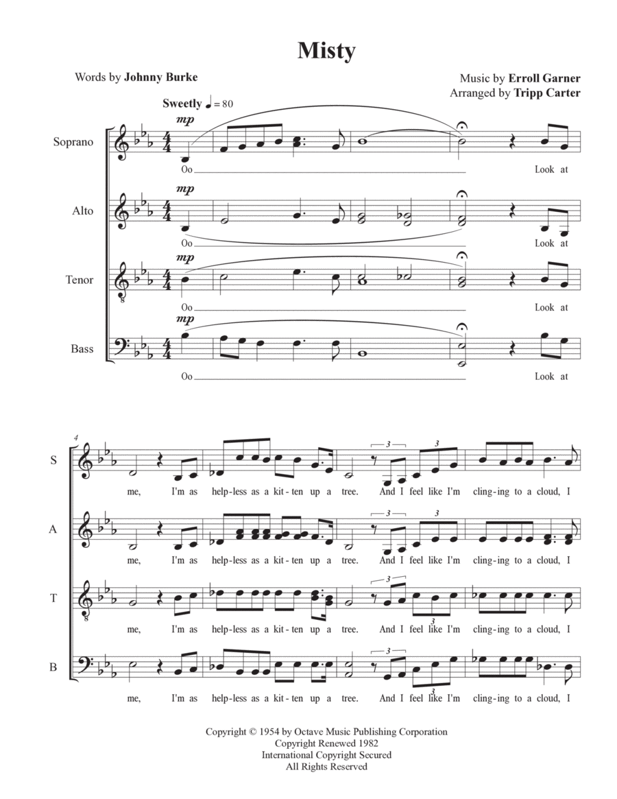 Misty 4-Part scores gallery preview page 1