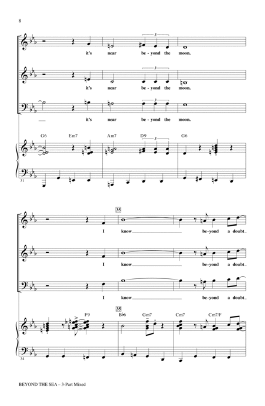 Beyond The Sea 3-Part scores gallery preview page 6