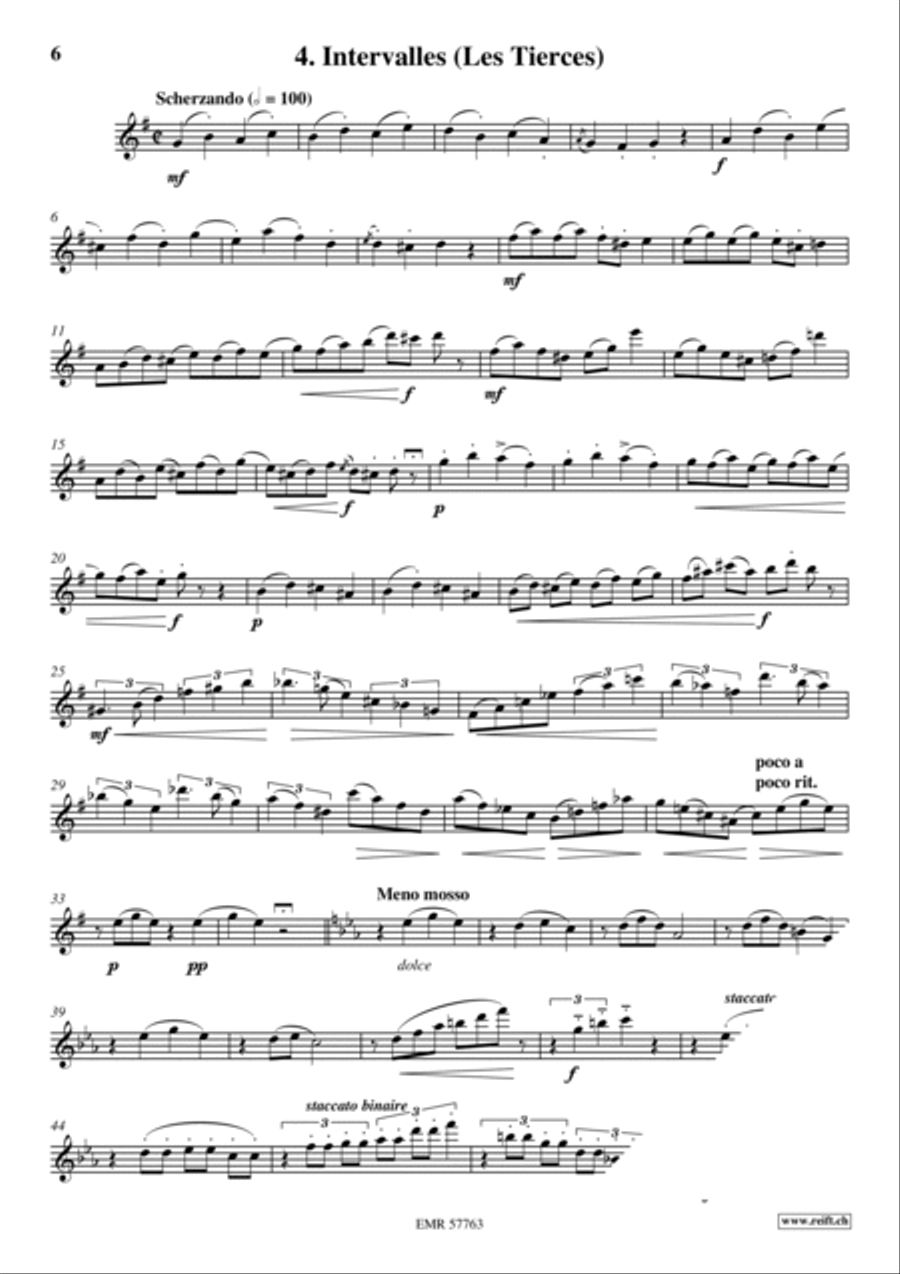 36 Etudes Transcendantes Flute Solo scores gallery preview page 6
