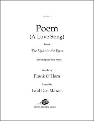 Book cover for Poem (Love Song)