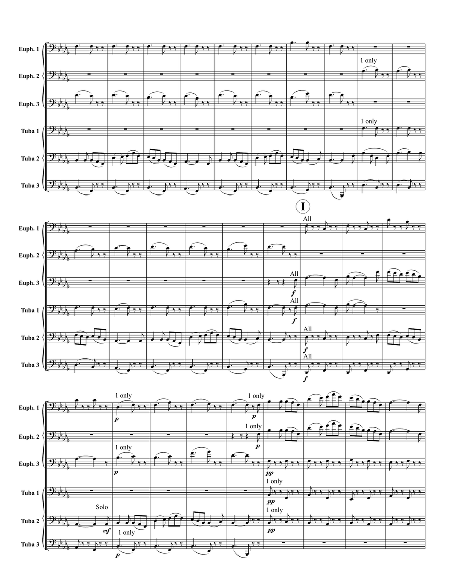 March from Military Suite in F by Gustav Holst Large Ensemble - Digital Sheet Music page 5