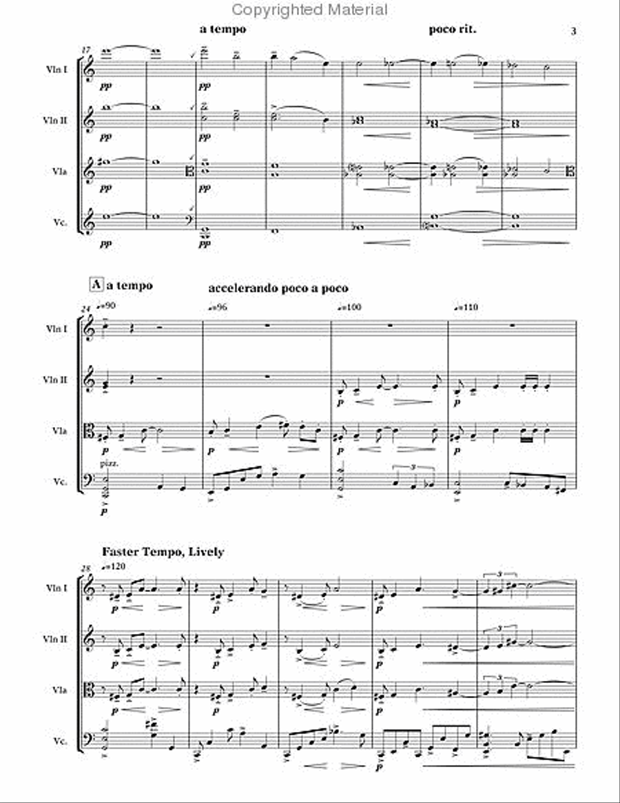 Vince & Jan: 1945 Vince & Jan: 1945 String Quartet scores gallery preview page 3