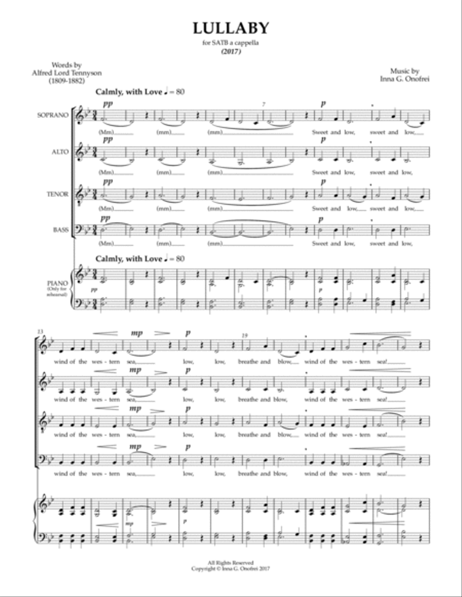 Lullaby 4-Part scores gallery preview page 3