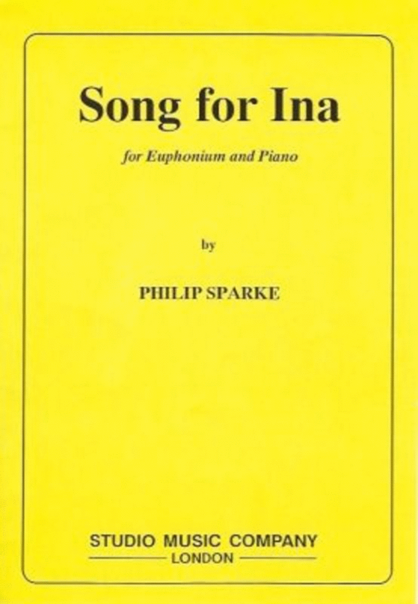 Sparke - Song For Ina For Euphonium/Piano