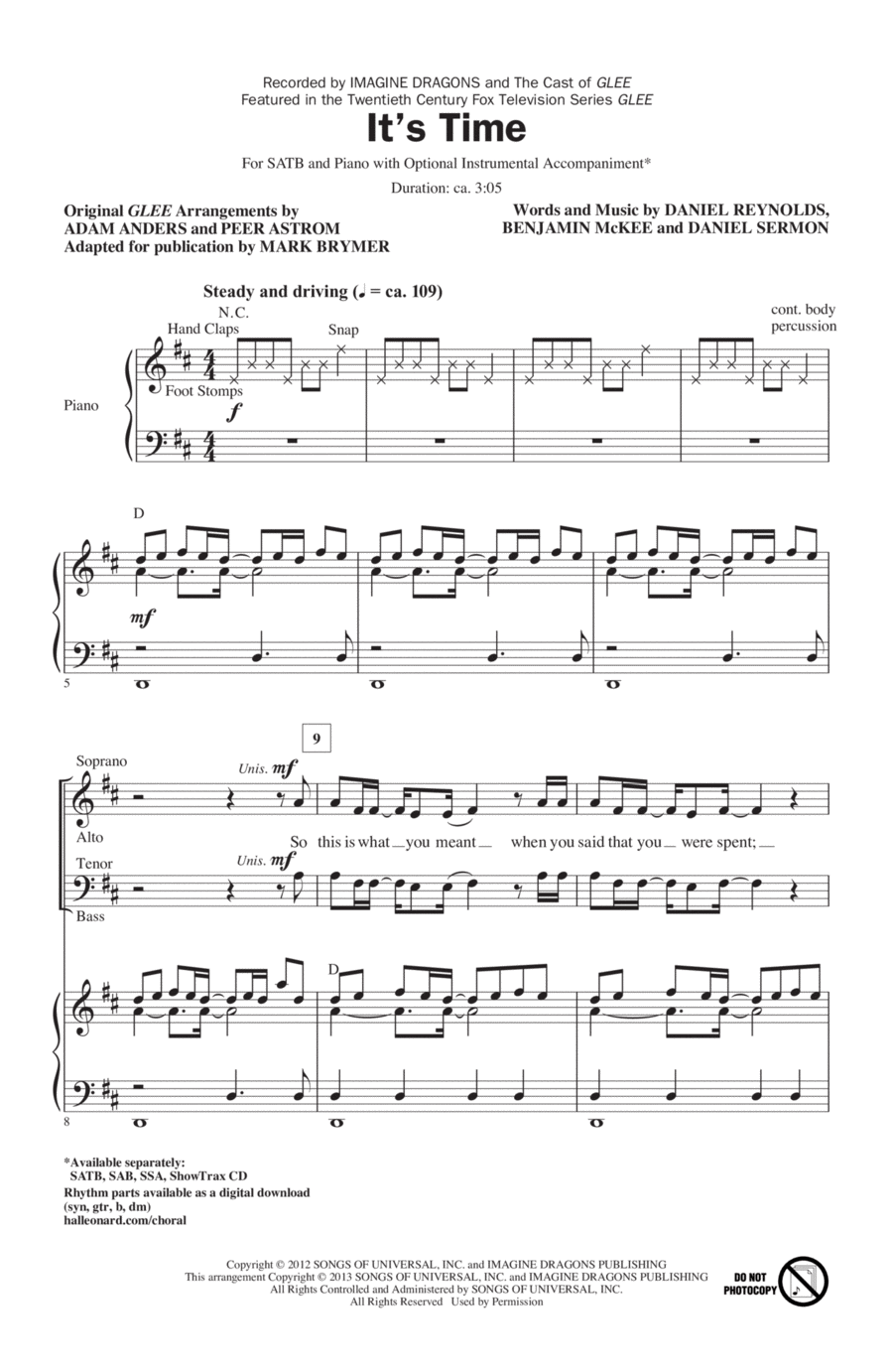 It's Time 4-Part scores gallery preview page 1