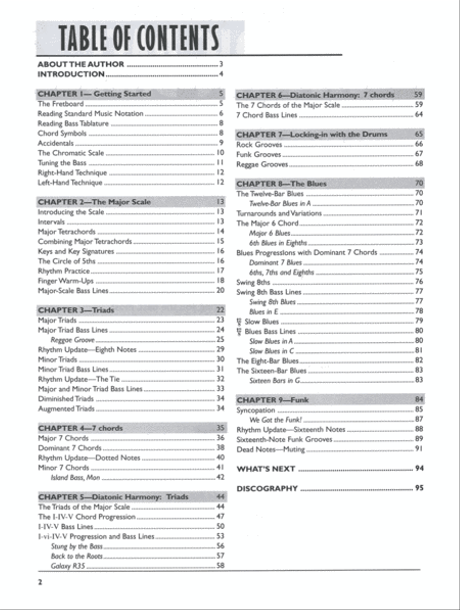 Beginning Electric Bass (Book & CD) Bass Guitar Tablature scores gallery preview page 2