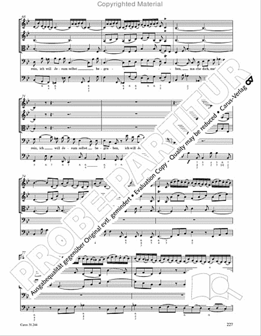 St. Matthew Passion (Matthaus-Passion) 4-Part scores gallery preview page 229