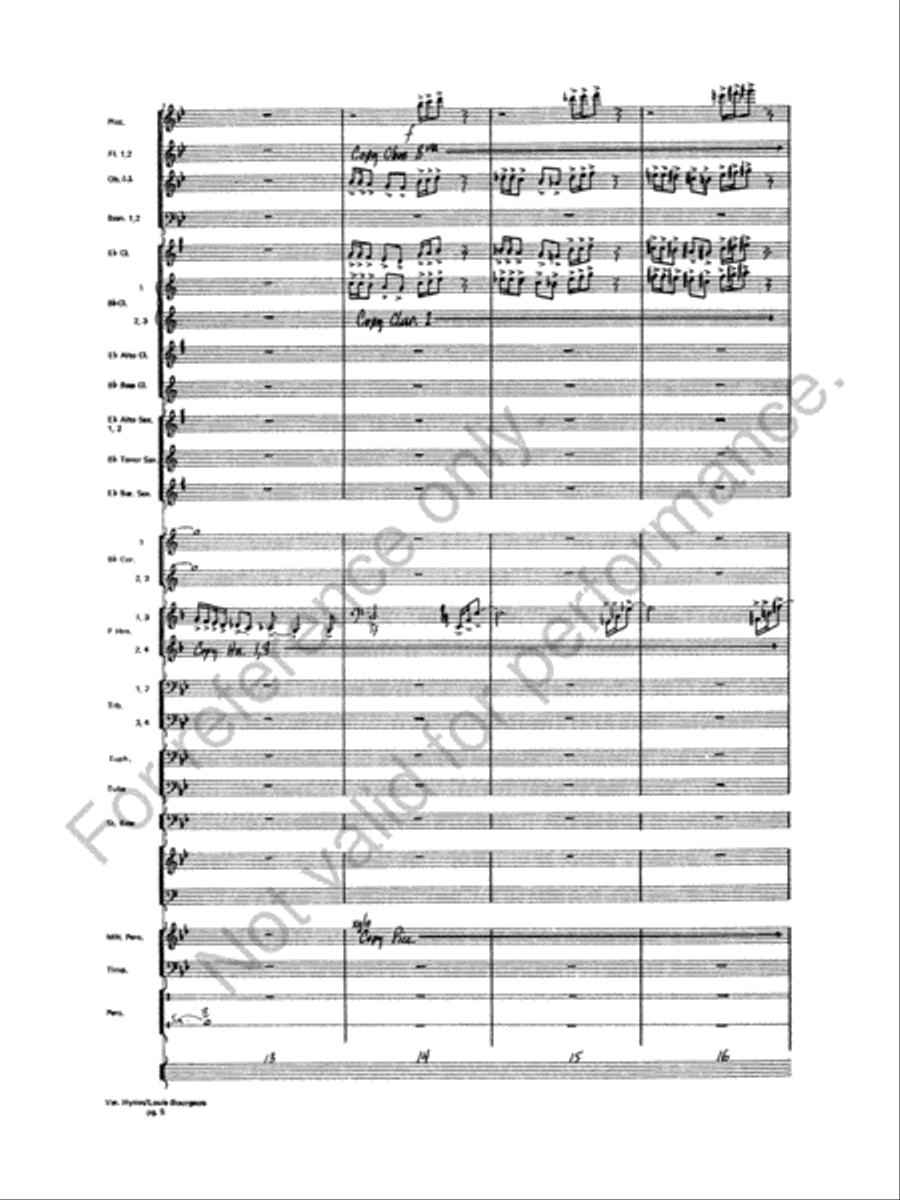 Variations On A Hymn By Louis Bourgeois Concert Band scores gallery preview page 6