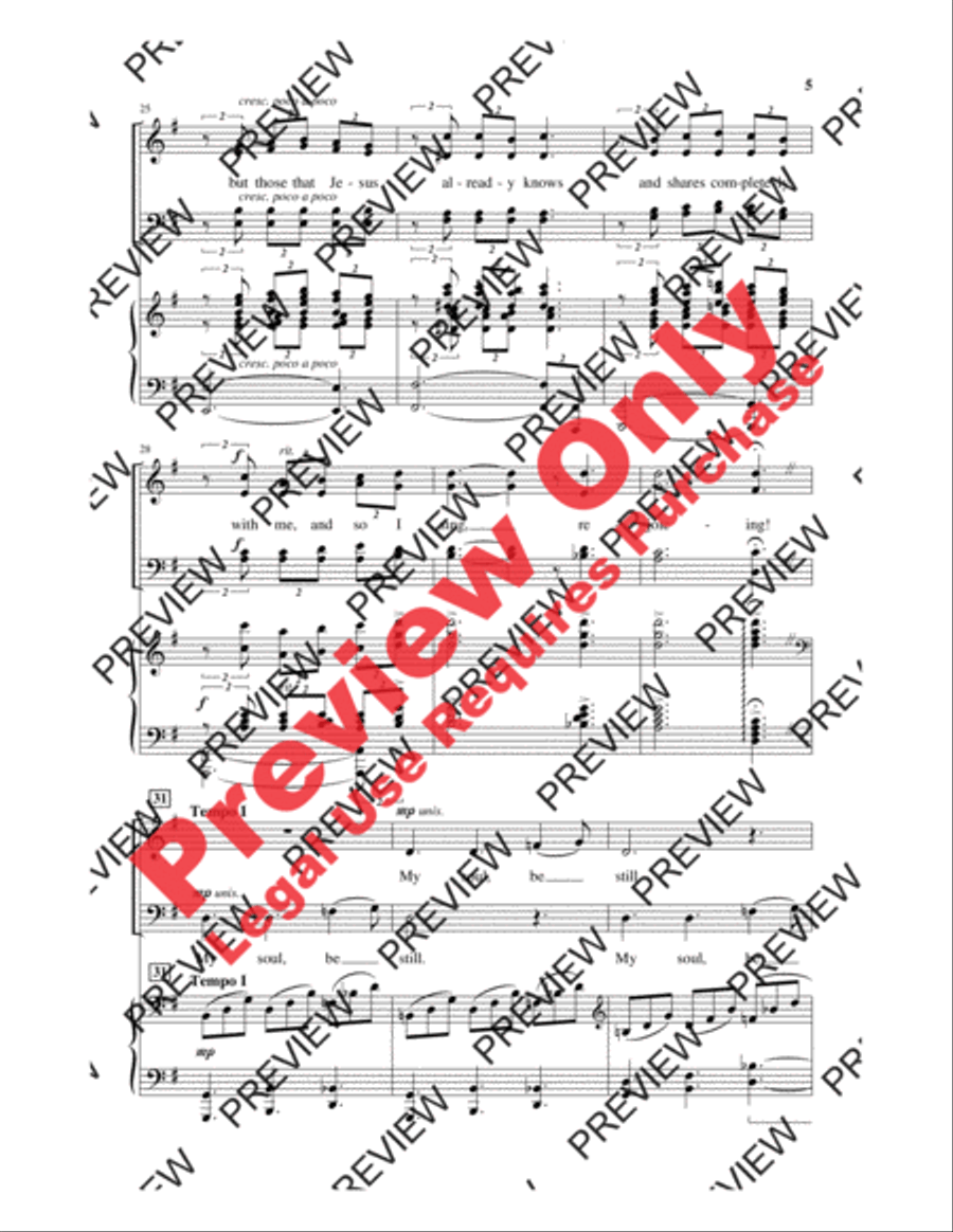 My Soul, Be Still 4-Part scores gallery preview page 5