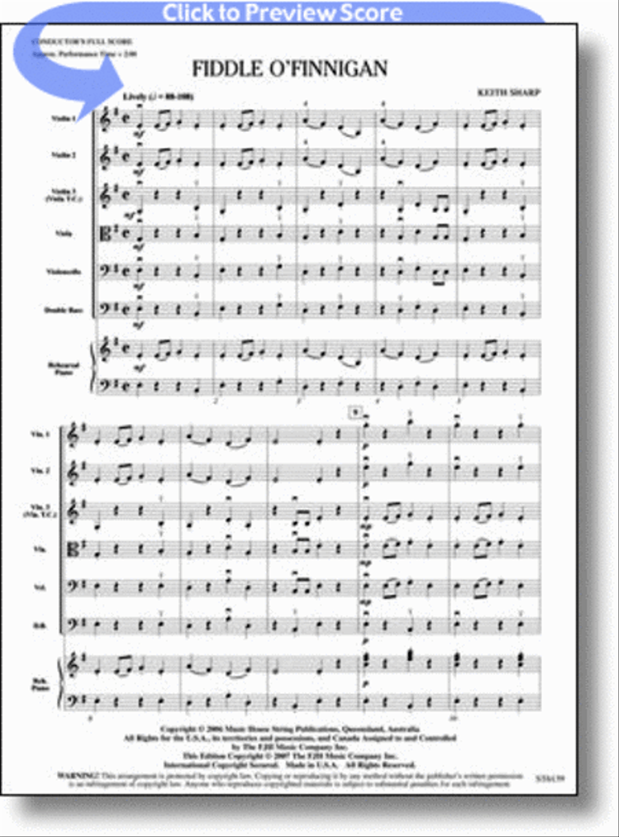 Fiddle O'Finnigan String Orchestra scores gallery preview page 1