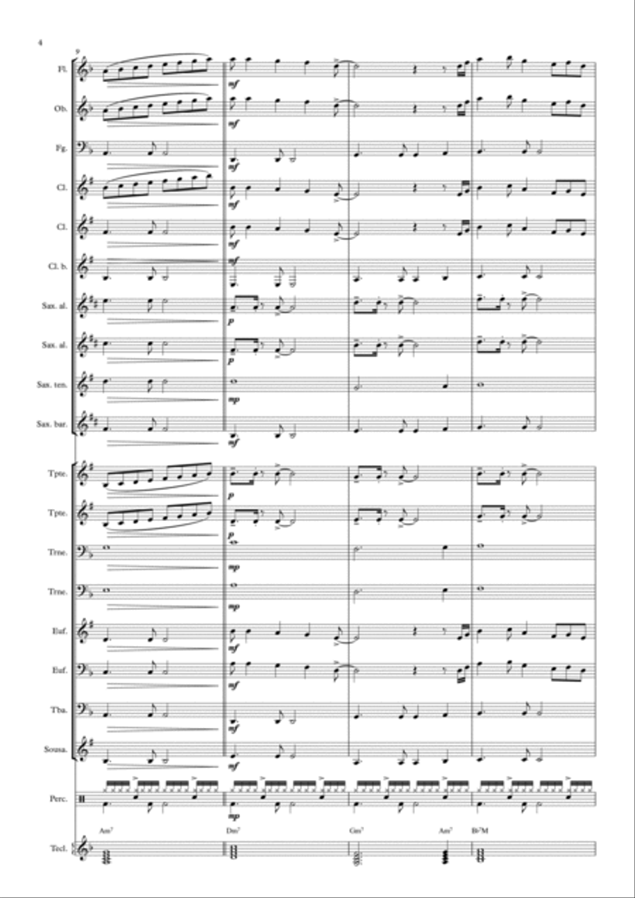Careless Whisper Concert Band scores gallery preview page 4