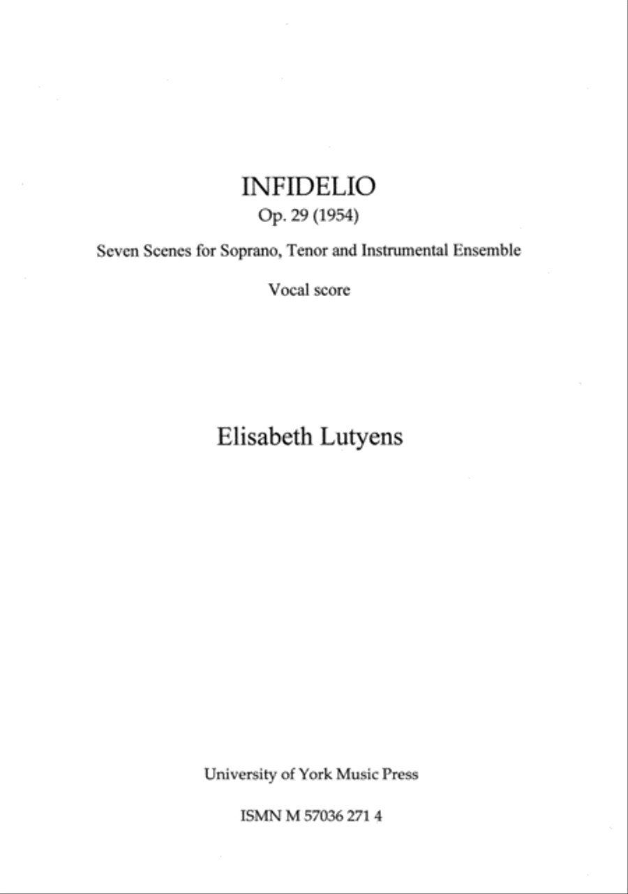 Infidelio Op.29 Voice scores gallery preview page 1