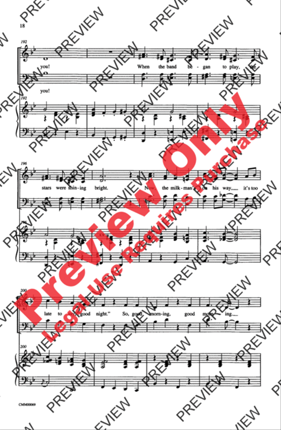 The Music of M-G-M (A Choral Medley) 4-Part scores gallery preview page 18