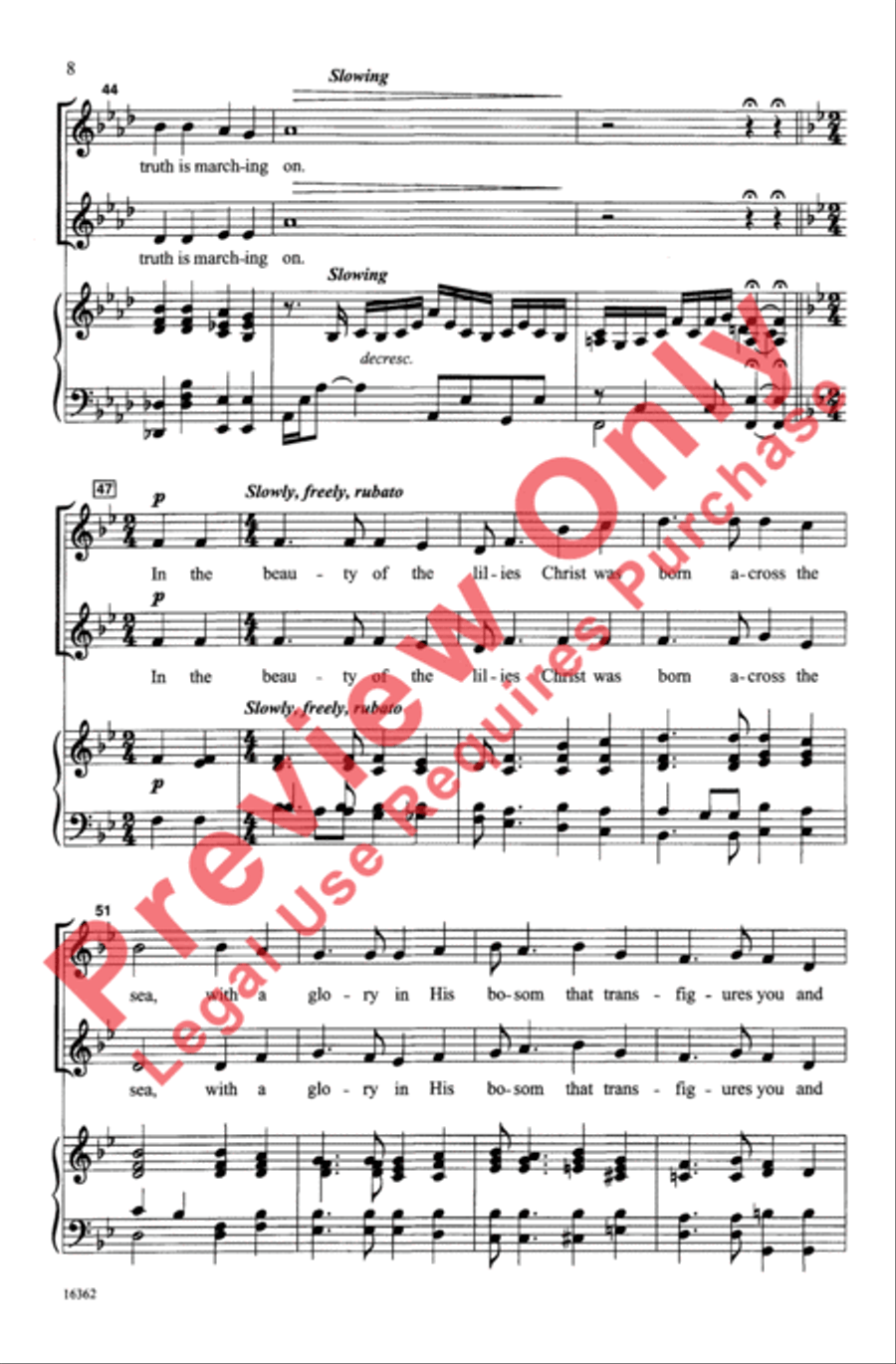 Battle Hymn of the Republic 2-Part scores gallery preview page 8