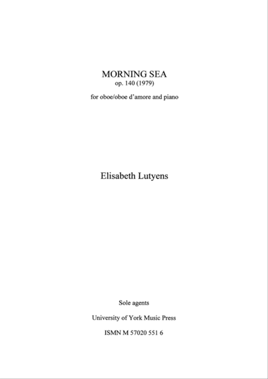 Morning Sea Op.140 Morning Sea Op.140 Oboe scores gallery preview page 1