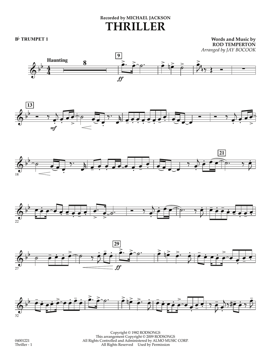 Thriller - Bb Trumpet 1