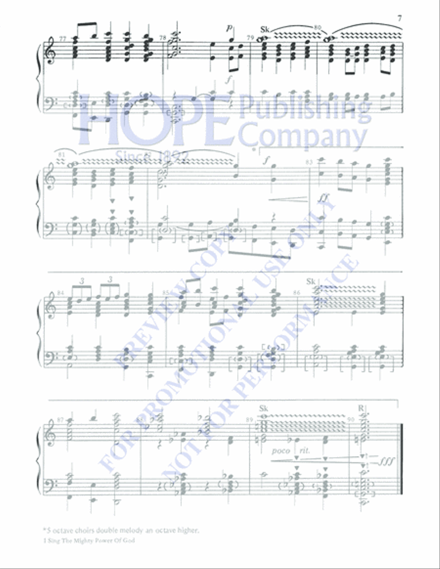 I Sing the Mighty Power of God 5-Octaves scores gallery preview page 7
