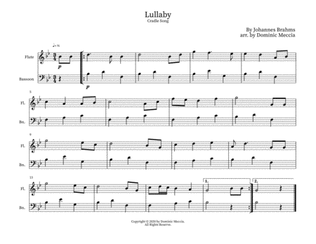 Book cover for Lullaby- Flute and Bassoon