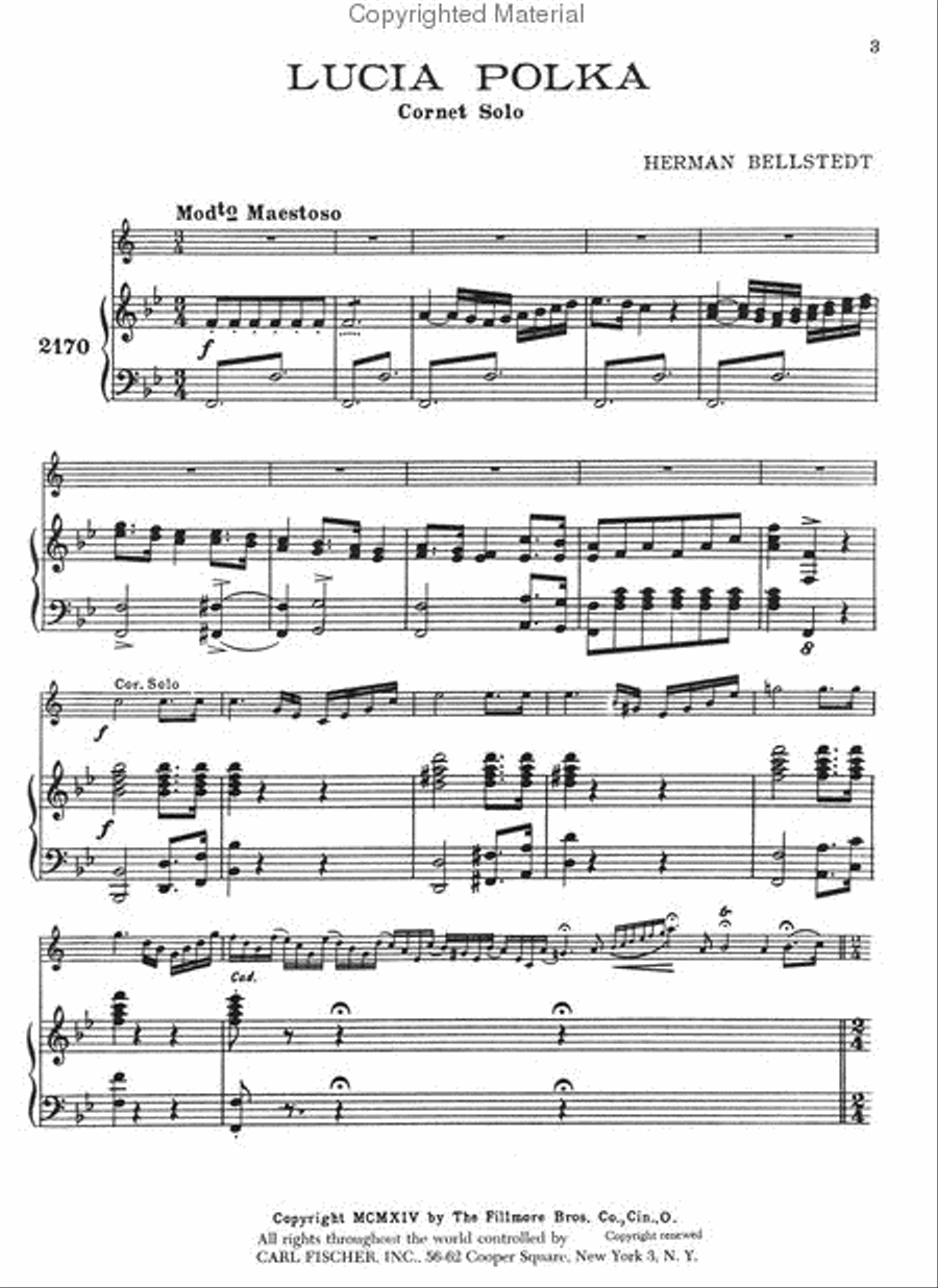 Lucia Polka Trumpet Solo scores gallery preview page 2